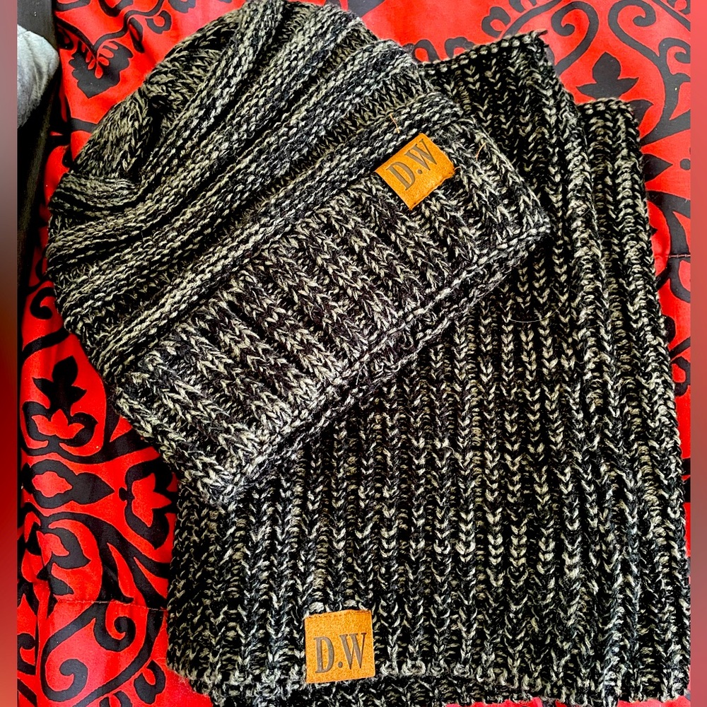 DW knit hat and scowl wrap one size fits most!’ SUPER WARM
